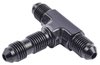 AN to AN Bulkhead Tee Adapter Fitting [-3 AN Male to -3 AN Male Run and -3 AN Male Center Port/Bulkhead, Black] - image 3
