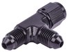 AN to AN Tee Adapter Fitting [-3 AN Female Swivel to -3 AN Male Run with -3 AN Male Center Port, Black] - image 2