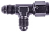 AN to AN Tee Adapter Fitting [-4 AN Female Swivel to -4 AN Male Run with -4 AN Male Center Port, Black] - image 1