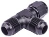 AN to AN Tee Adapter Fitting [-10 AN Female Swivel to -10 AN Male Run with -10 AN Male Center Port, Black] - image 2