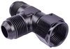 AN to AN Tee Adapter Fitting [-12 AN Female Swivel to -12 AN Male Run with -12 AN Male Center Port, Black] - image 3