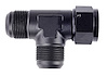 AN to AN Tee Adapter Fitting [-16 AN Female Swivel to -16 AN Male Run with -16 AN Male Center Port, Black] - image 1