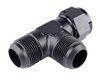 AN to AN Tee Adapter Fitting [-16 AN Female Swivel to -16 AN Male Run with -16 AN Male Center Port, Black] - image 2
