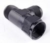 AN to AN Tee Adapter Fitting [-16 AN Female Swivel to -16 AN Male Run with -16 AN Male Center Port, Black] - image 3
