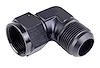 AN Female to AN Male 90-Degree Union [-16 AN Female Swivel End to -16 AN Male, Black] - image 1