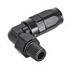 AN to NPT 90-Degree Max Flow Hose End Fitting [1/8 in. NPT Male to -6 AN Hose, Black] - image 3