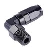 AN to NPT 90-Degree Max Flow Hose End Fitting [3/8 in. NPT Male to -6 AN Hose, Black] - image 3