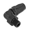 AN to NPT 90-Degree Max Flow Hose End Fitting [1/2 in. NPT Male to -8 AN Hose, Black] - image 3