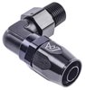 AN to NPT 90-Degree Max Flow Hose End Fitting [1/2 in. NPT Male to-10 AN Hose, Black] - image 2