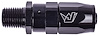 AN to NPT Straight Max Flow Swivel Hose End [1/4 in. NPT Male to -6 AN Hose, Black] - image 1