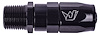 AN to NPT Straight Max Flow Swivel Hose End [3/8 in. NPT Male to -6 AN Hose, Black] - image 1