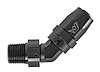 AN to NPT 45-Degree Max Flow Hose End Fitting [3/8 in. NPT Male to -8 AN Hose, Black] - image 1