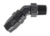 AN to NPT 45-Degree Max Flow Hose End Fitting [3/8 in. NPT Male to -8 AN Hose, Black] - image 2
