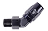 AN to NPT 45-Degree Max Flow Hose End Fitting [1/2 in. NPT Male to -10 AN Hose, Black - image 1
