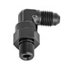 AN to NPT 90-Degree Max Flow Swivel Adapter Fitting [1/8 in. NPT Male to -4 AN Male, Black] - image 4