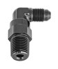 AN to NPT 90-Degree Max Flow Swivel Adapter Fitting [1/4 in. NPT Male to -4 AN Male, Black] - image 4
