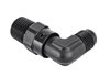 AN to NPT 90-Degree Max Flow Swivel Adapter Fitting [3/8 in. NPT Male to -6 AN Male, Black] - image 3