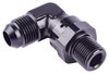 AN to NPT 90-Degree Max Flow Swivel Adapter Fitting [1/2 in. NPT Male to -8 AN Male, Black] - image 3