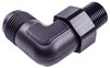 AN to NPT 90-Degree Max Flow Swivel Adapter Fitting [1/2 in. NPT Male to -12 AN Male, Black] - image 3