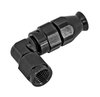 AN 90-Degree Tight Radius Non-Swivel PTFE Hose End Fitting [-4 AN Female to -4 AN PTFE Hose, Black Anodized Aluminum] - image 3