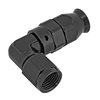 AN 90-Degree Tight Radius Non-Swivel PTFE Hose End Fitting [-6 AN Female to -6 AN PTFE Hose, Black Anodized Aluminum] - image 3