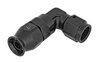 AN 90-Degree Tight Radius Non-Swivel PTFE Hose End Fitting [-8 AN Female to -8 AN PTFE Hose, Black Anodized Aluminum] - image 2