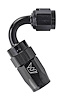 AN 120-Degree Max Flow Swivel Hose End [-4 AN Female to -4 AN Hose, Black] - image 1