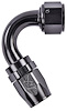 AN 120-Degree Max Flow Swivel Hose End [-16 AN Female to -16 AN Hose, Black] - image 1