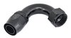 AN 120-Degree Max Flow Swivel Hose End [-20 AN Female to -20 AN Hose, Black] - image 2