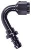 AN 120-Degree Push-Loc Hose End [-8 AN Female Swivel to Push-Loc Hose, Black] - image 1