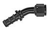 AN 30-Degree Push-Loc Hose End [-12 AN Female to Push-Loc Hose, Black] - image 1