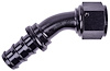 AN 45-Degree Push-Loc Hose End [-12 AN Female Swivel to Push-Loc Hose, Black] - image 1