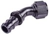 AN 45-Degree Push-Loc Hose End [-12 AN Female Swivel to Push-Loc Hose, Black] - image 2