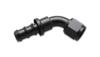 AN 60-Degree Push-Loc Hose End [-6 AN Female Swivel to Push-Loc Hose, Black] - image 1