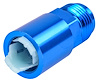 AN to Fuel Injection Quick-Connect Adapter Fitting [-8 AN Male to 3/8 in. Hard Line, Blue] - image 1