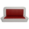 Bench Seat Upholstery for Select 1960-1964 Chevrolet/GMC Trucks, Panel, Suburban, w/Vertical Pleats [White & Red] - image 1