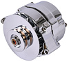 GM 1-Wire Alternator 140 Amp Output with V-Belt Pulley [Chrome Plated Finish] - image 1
