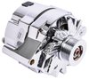 Ford 1-Wire Alternator, 100 amp Output with Serpentine Belt Pulley [Chrome Plated Finish] - image 2