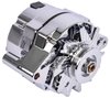 Ford 1-Wire Alternator, 140 amp Output with Single Groove V-Belt Pulley [Chrome Plated Finish] - image 2