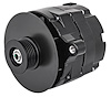 Ford 1-Wire Alternator [100 Amp, Serpentine Belt Pulley, Black Body, Pulley, Baffle, Fan] - image 1