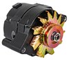 Ford 1-Wire Alternator [100 Amp, V-Belt Pulley, Black Body, Gold Pulley/Fan] - image 2