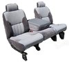 Front & Rear Bench Seat Upholstery Kit for 1994-1999 Dodge Ram w/Ext. Cab [Royal Blue Interlude Cloth & Navy Blue Encore Velour]