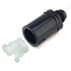 AN to Fuel Injection Quick-Connect Adapter Fitting [-6AN Male to 3/8 in. Hard Line, Black] - image 2