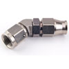 AN 45-Degree PTFE Hose End Fitting [-4 AN Female to -4 AN PTFE Hose, Zinc Plated] - image 2