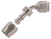 AN 45-Degree Push-Loc Hose End [-4 AN Female Swivel to Push-Loc Hose, Nickel] - image 1
