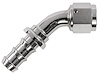 AN 45-Degree Push-Loc Hose End [-10 AN Female Swivel to Push-Loc Hose, Nickel] - image 1