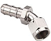 AN 45-Degree Push-Loc Hose End [-10 AN Female Swivel to Push-Loc Hose, Nickel] - image 3