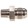 AN to NPT Straight Adapter Fitting [-6 AN Male to 1/8 in. NPT Male, Nickel] - image 3