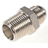 AN to NPT Straight Adapter Fitting [-8 AN Male to 1/2 in. NPT Male, Nickel] - image 2