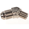 AN to NPT 45-Degree Adapter Fitting [-6 AN Male to 1/8 in. NPT Male, Nickel] - image 1